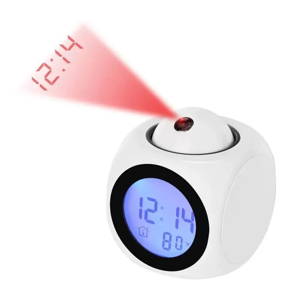 Skorter | AlarmBeam Projection Clock with Temperature and Dual Alarm – LED Display