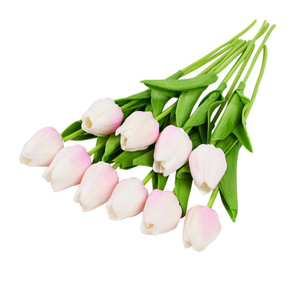 Skorter | Artificial Flower Bouquet with Tulips, Decoration (10 Pieces)