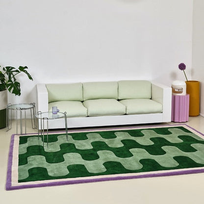 Skorter | Checkerboard Plush Bedroom Carpet