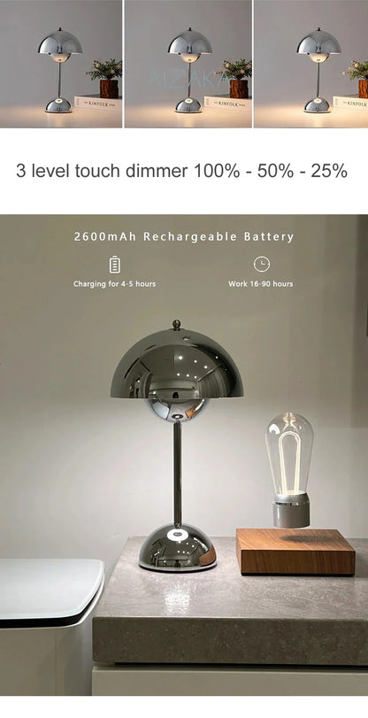 Skorter | Ullä - Chrome Flower Lamp
