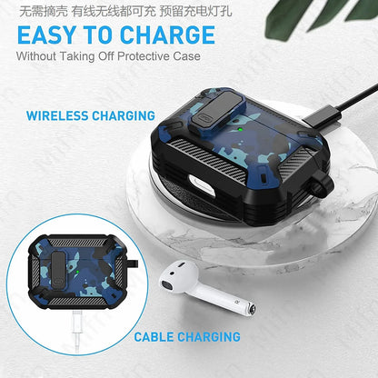 Skorter | Camouflage Gray Secure Lock AirPods Case