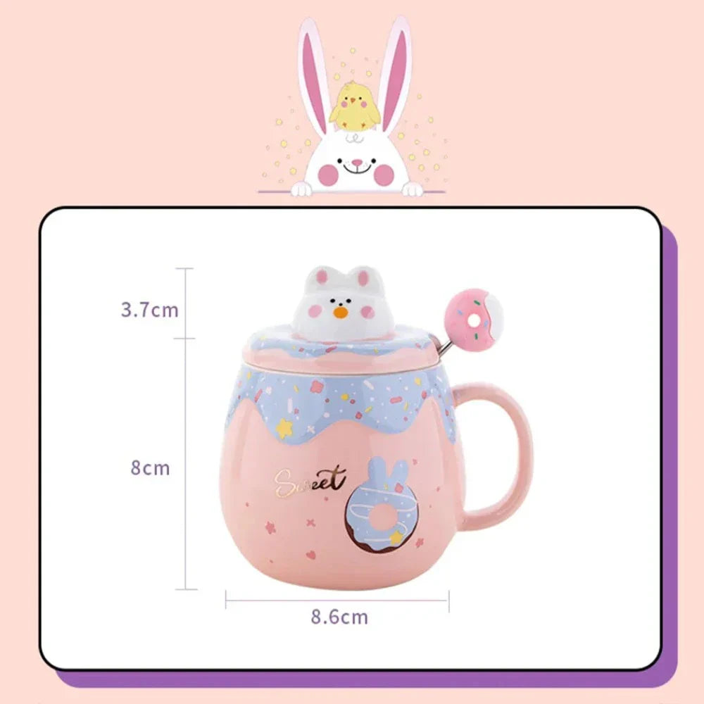Skorter | Donut Kitten Theme Mug with Lid