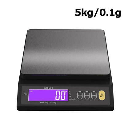 Skorter | 5 kg/0.1 g and 10 kg/1 g digital electronic kitchen scale, LCD display, fully waterproof stainless steel weighing tool for baking