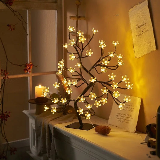 Skorter | GlowBlossom - LED Cherry Blossom Tree Lamp – Ambient Lighting for Living Room and Bedroom