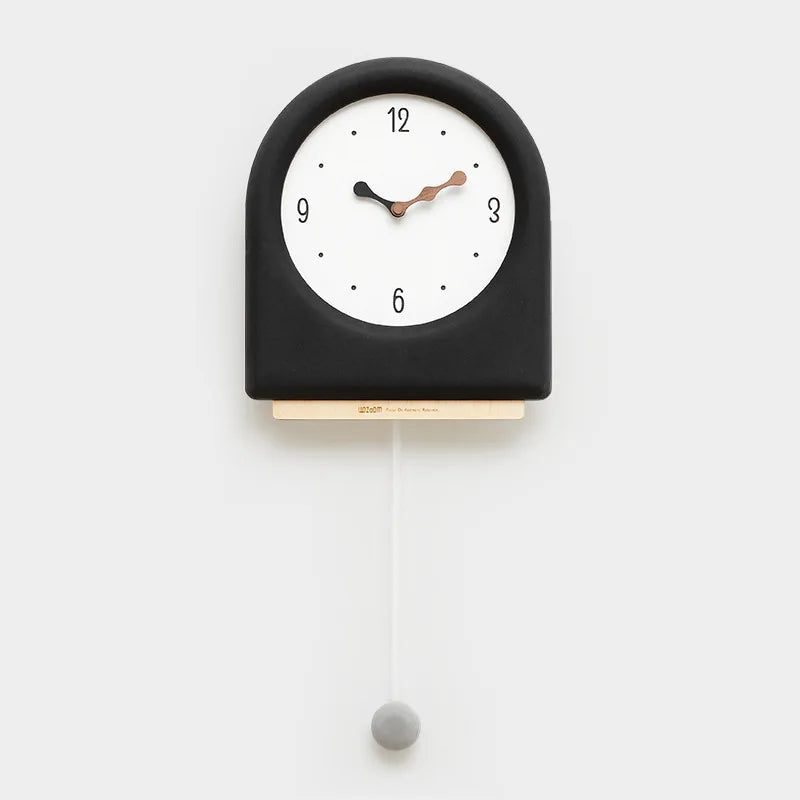Skorter | Cream Pendulum - Korean Style Wall Clock with Modern Design
