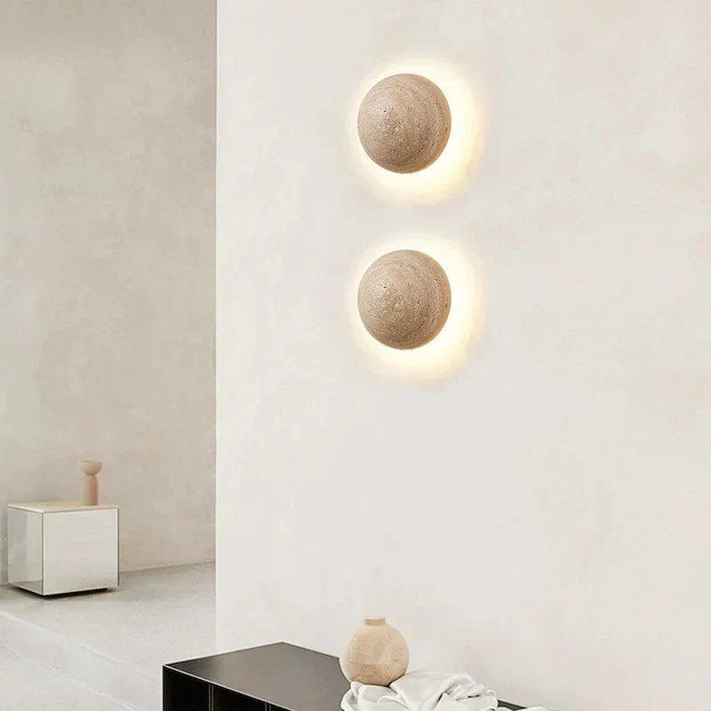 Skorter | MarbleGlow - Half-Round Stone Wall Lamp