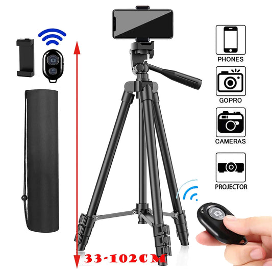 Skorter | 100cm Phone Tripod Stand with Bluetooth Remote Universal Camera Video Recording Photography Tripod