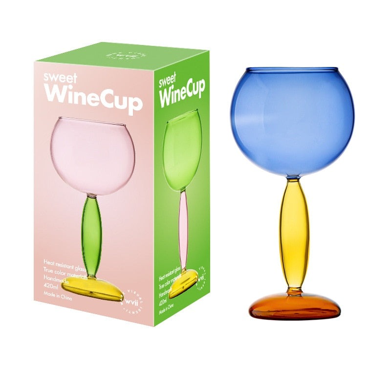 Skorter | Borosilicate 3-Color Glassware - Wine Glass