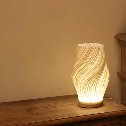 Skorter | LunaSwirl | Luxury Modern Swirl LED Table Lamp – Elegant Ambient Lighting