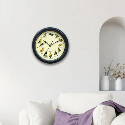 Skorter | VogelZang - 10 Inch Singing Bird Wall Clock for Stylish Home Decor