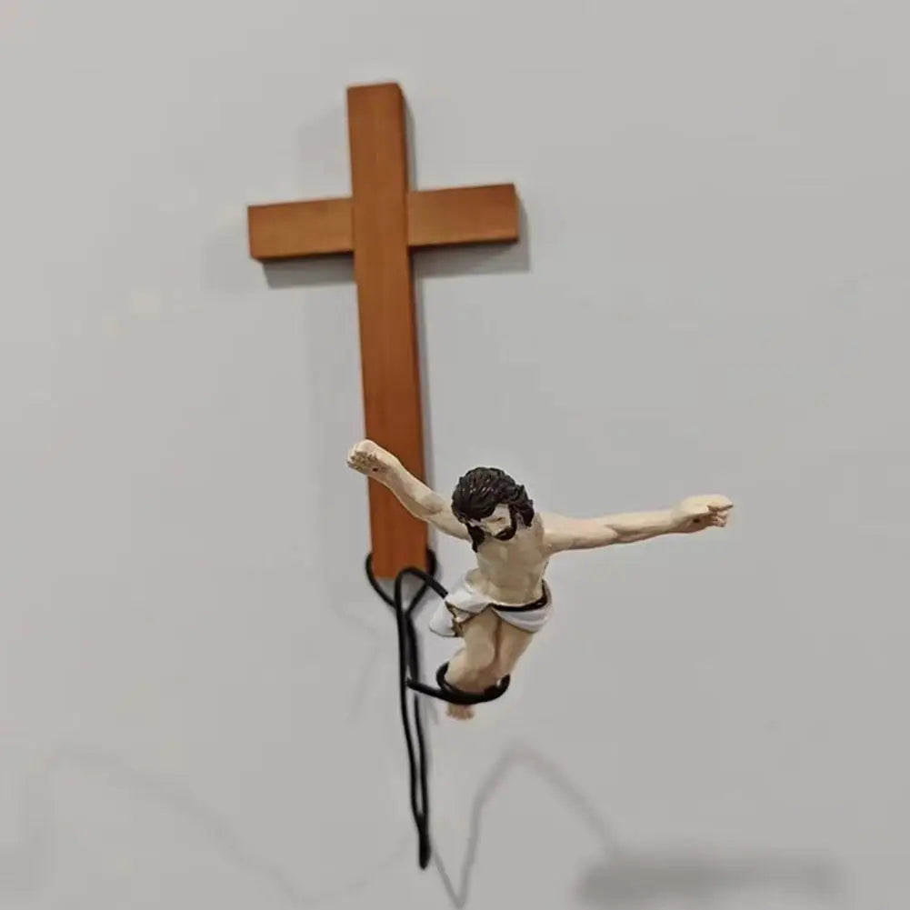 Skorter | Bungee Jumping Jesus Easter Atmosphere Decorative Ornaments Christ Figure Religious Decorations Holiday Gifts Hanging Ornaments