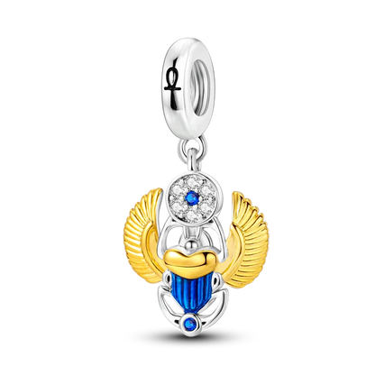 Skorter | 925 Silver Golden Leopard Charms Beads Colorful Chameleon Rhinoceros Lion Scarab Cat Pendant Compatible with Original Pandora Bracelet Jewelry