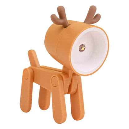 Skorter | Cute LED Night Light - Mini Dog, Deer, Dinosaur Folding Table Lamp for the Children's Room