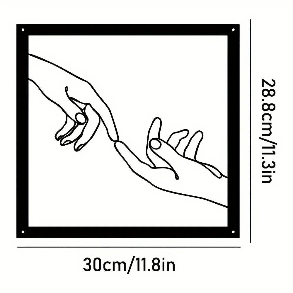 Skorter | Embrace Hands Metal Wall Art