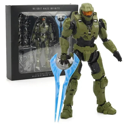 Skorter | 18cm Halo Infinite Master Chief Mjolnir Mk Vi 1/12 scale 17.5cm 6" action figure Re:edit Gen.3 117 Ko's 1000 model dolls toys