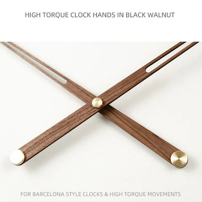 Skorter | WoodSphere - Modern gör-det-själv-väggklockmekanism med valnötsvisare