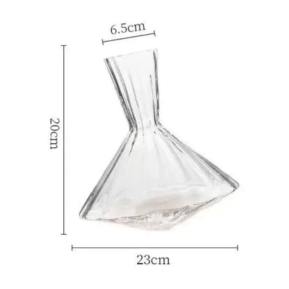 Skorter | Crystal Glass Rotating Wine Decanter 1L