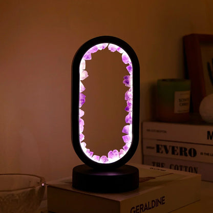 Skorter | AuraStone | Natural Calming Amethyst Serenity Lamp