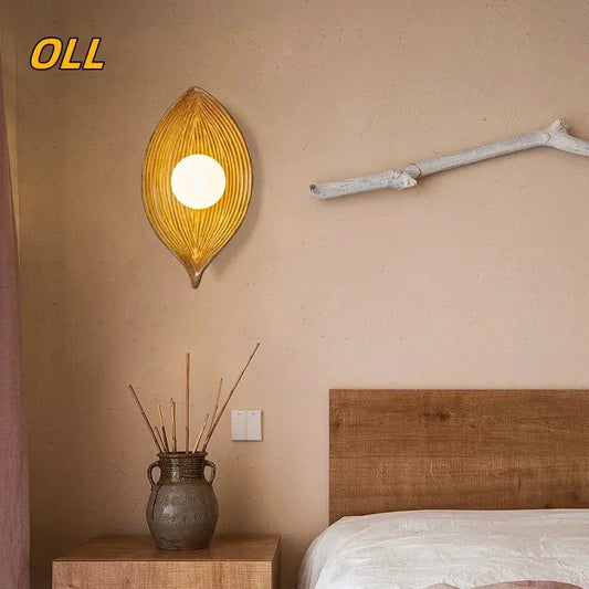 Skorter | Wall lamp LED leaf gold Elegant