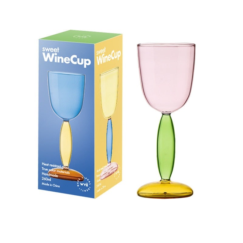 Skorter | Borosilicate 3-Color Glassware - Wine Glass