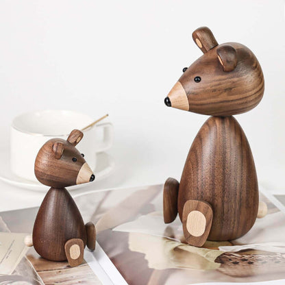 Skorter | Danish Wood Brown Bear Family Ornaments