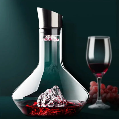 Skorter | 1500ml Iceberg Decanter Creative lead-free crystal material luxury high-quality home red wine wine distributor decanter wine jug
