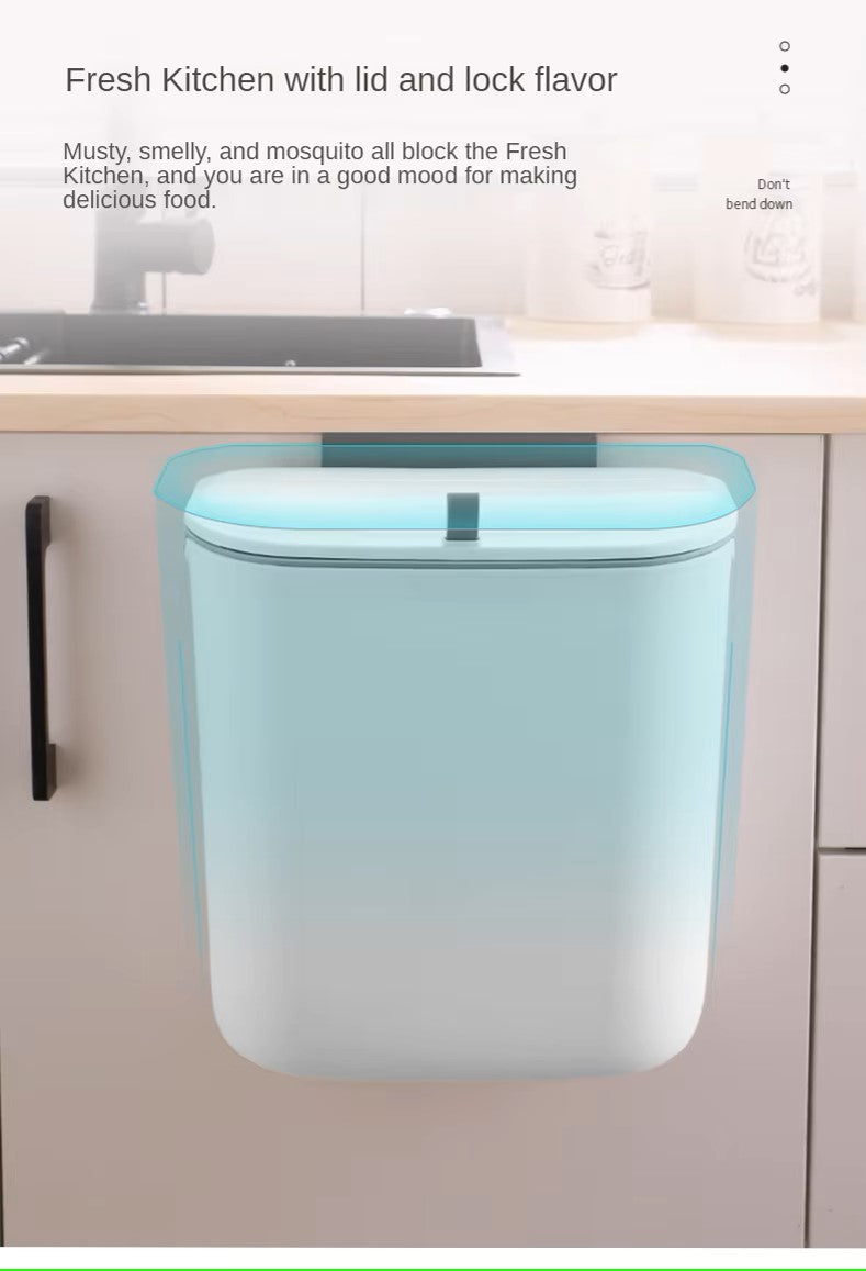 Skorter | Practical Kitchen Trash Can For Wall Mounting – Swiveling Garbage Bin For Kitchen, Bathroom And Office
