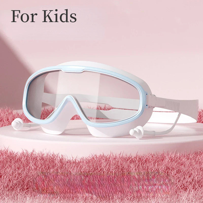 Skorter | High-Quality Large Frame Swimming Goggles - Anti-fog/ Waterproof HD Eyewear for Adults and Kids