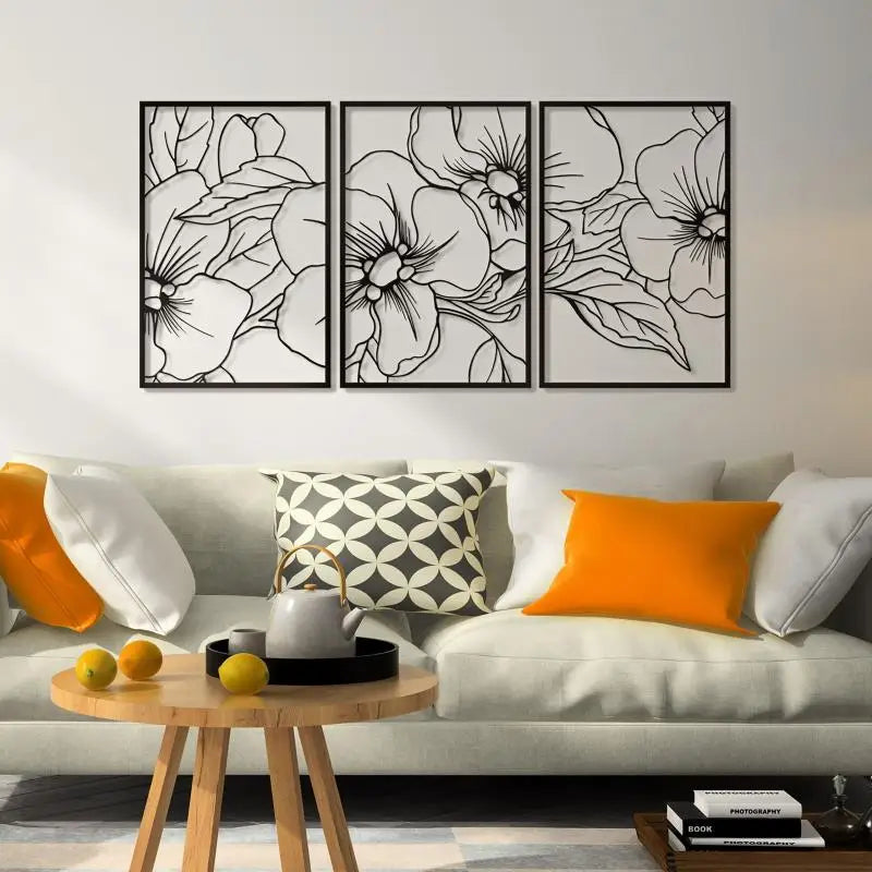 Skorter | Floral Single Line Wall Art