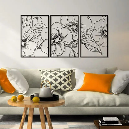Skorter | Floral Single Line Wall Art