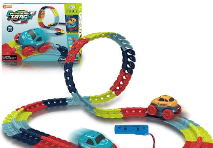 Skorter | FlexiTrack | Flexible Glow-in-the-Dark Racetrack Set for Kids