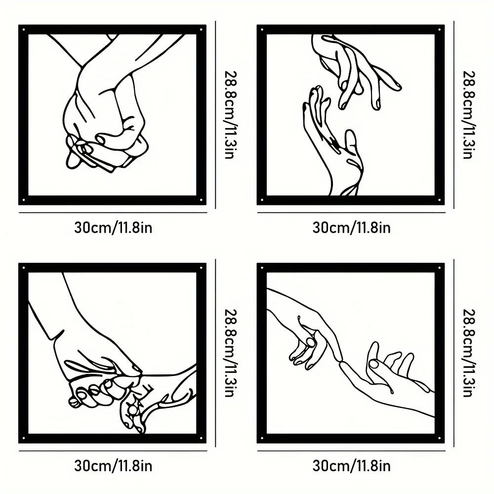 Skorter | Embrace Hands Metal Wall Art