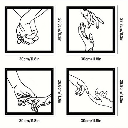 Skorter | Embrace Hands Metal Wall Art