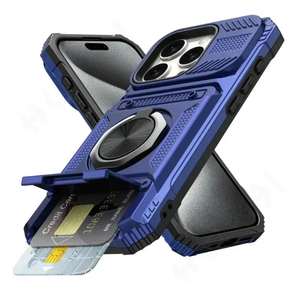 Skorter | Card Slot Protector Case with Magnetic Kickstand for iPhone