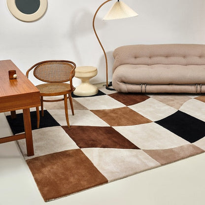 Skorter | Checkerboard Plush Bedroom Carpet