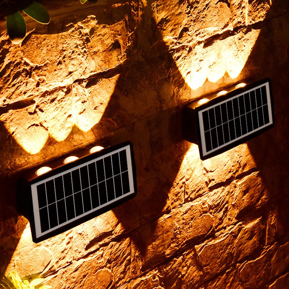 Skorter | Solar LED outdoor wall light with up & down effect – Modern wall lighting for garden and terrace