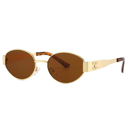 Skorter | Metal Oval Sunglasses Unisex Designer UV400 Fashion Eyewear