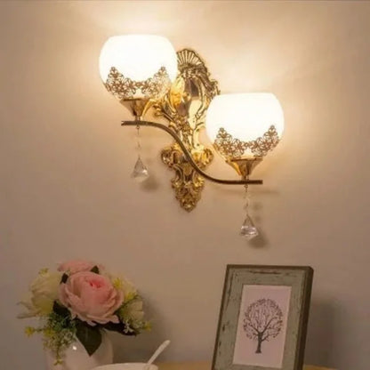 Skorter | CrystalLuxe - LED Wall Lamp Gold Bedroom & Living Room Mood Lighting