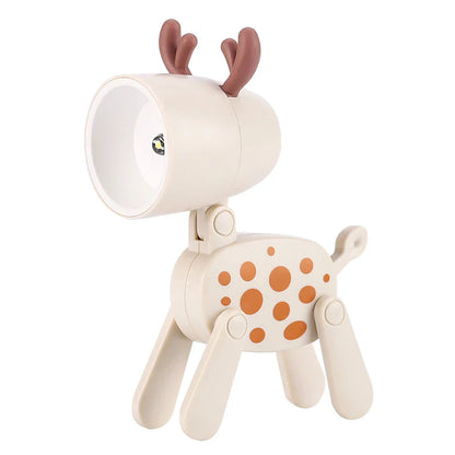 Skorter | Cute LED Night Light - Mini Dog, Deer, Dinosaur Folding Table Lamp for the Children's Room