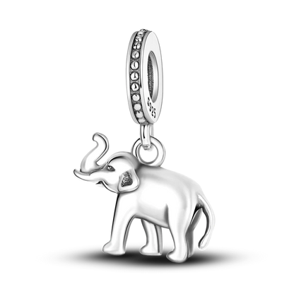 Skorter | 925 Silver Golden Leopard Charms Beads Colorful Chameleon Rhinoceros Lion Scarab Cat Pendant Compatible with Original Pandora Bracelet Jewelry