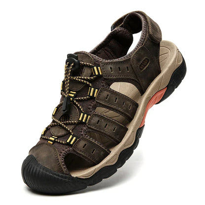 Skorter | Summer Men's Outdoor Sandals Beach Shoes Genuine Leather Trekking Hiking