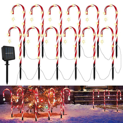 Skorter | Candy Cane Lane LED Solar Lamp
