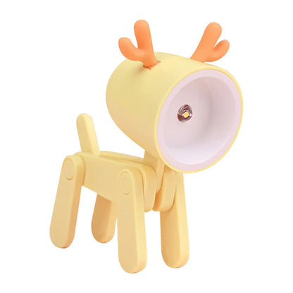 Skorter | Cute LED Night Light - Mini Dog, Deer, Dinosaur Folding Table Lamp for the Children's Room