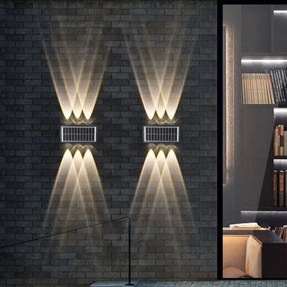 Skorter | Solar LED outdoor wall light with up & down effect – Modern wall lighting for garden and terrace