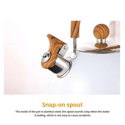 Skorter | 1 piece 2.5/3 l liter kettle made of stainless steel, thickened kettle, gas induction stove, universal kettle, kettle