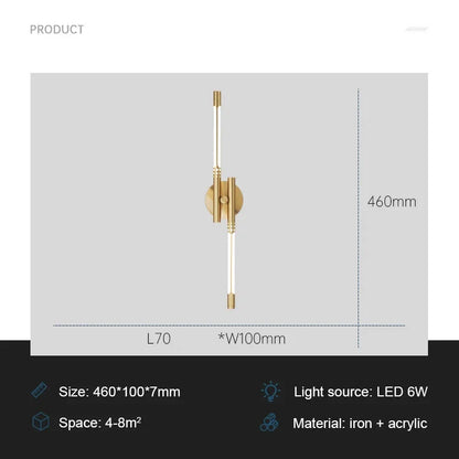 Skorter | ModernLux - LED Wall Lamp Luxe Indoor Lighting Sconces for Living Room and Bedroom