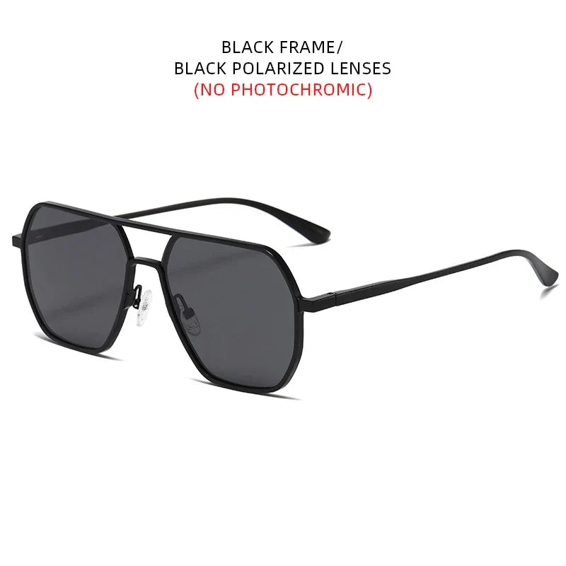 Skorter | Metal Photochromic Sunglasses UV400 Polarized Anti-Glare Chameleon Driving Shades for Men & Women