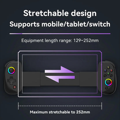 Skorter | BSP D8 RGB Wireless Tablet Controller with Bluetooth Stretching Joystick for Switch Gaming