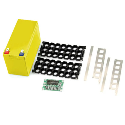 Skorter | 12V/7Ah Battery Case for 18650 Cells - Empty Box with 3*7 Holder and 3S25A BMS - Nickel Strip Storage Box for DIY Battery Packing Protection