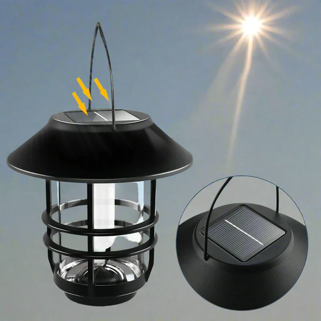 Skorter | Solar Wireless Waterproof Flickering Sun Flame Lantern Light | - WallLant